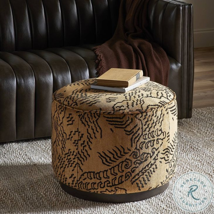 Sinclair Balkan Ochre Round Ottoman