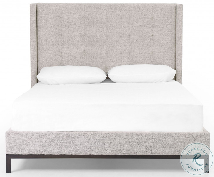 Newhall Plushtone Linen Queen Panel Bed from Four Hands | Coleman Furniture