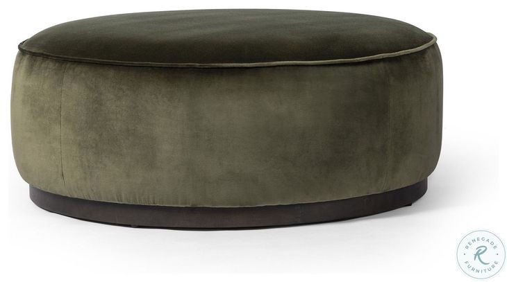Sinclair Surrey Olive Large Round Ottoman