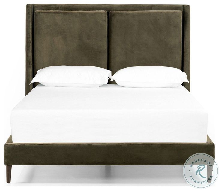 Potter Surrey Olive Queen Upholstered Bed