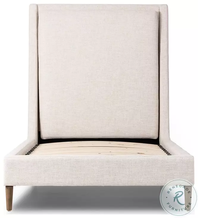 Potter Dover Crescent Performance Fabric Twin Upholstered Bed
