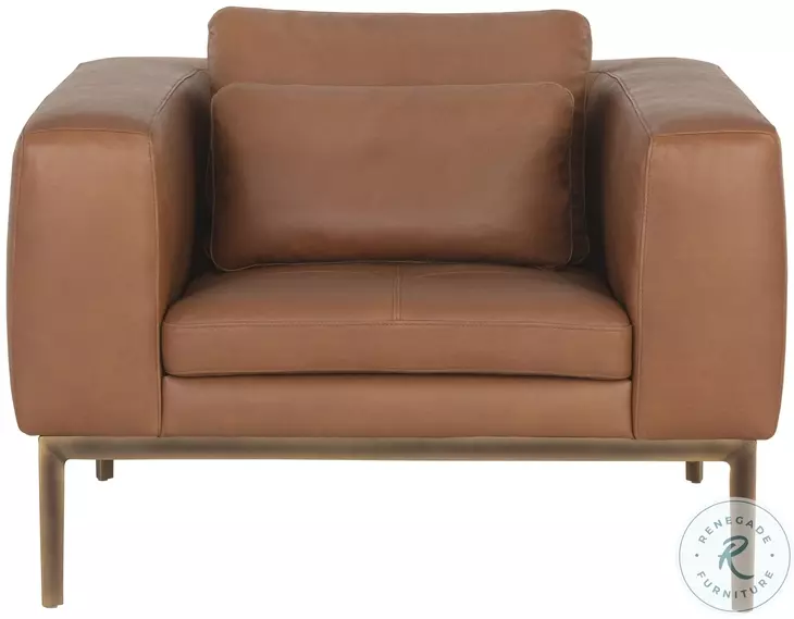 Burr Castro Saddle Leather Arm Chair