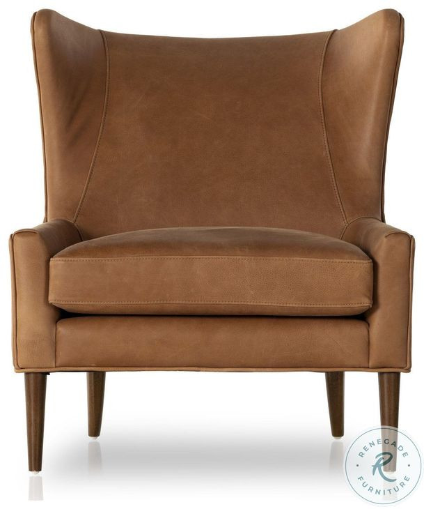Marlow Palermo Cognac Leather Wing Chair