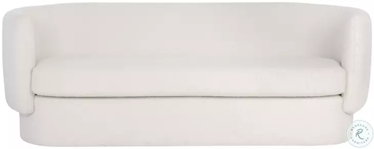 Valence Maya White Boucle Fabric Sofa