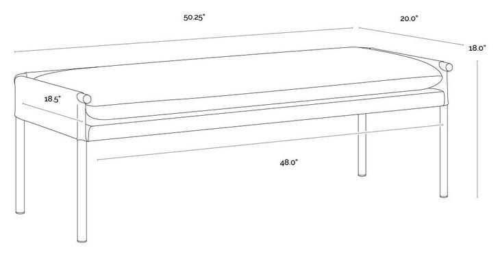 Abbington and Bravo Black Bellevue Bench