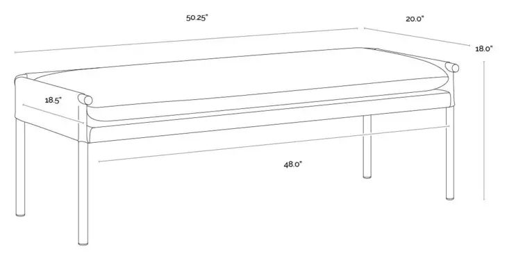 Abbington and Bravo Black Bellevue Bench