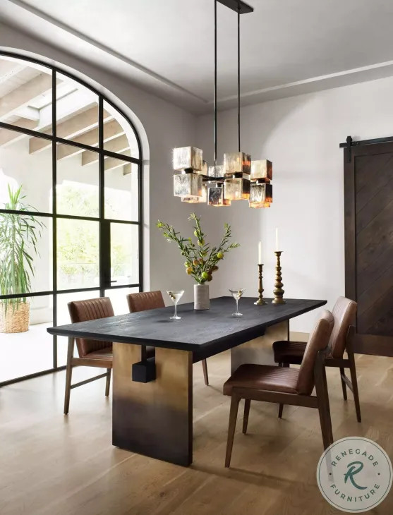 Brennan Worn Black Dining Room Set