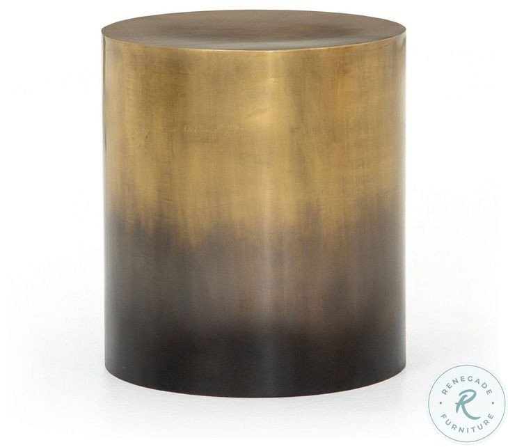 Cameron Ombre Antique Brass End Table