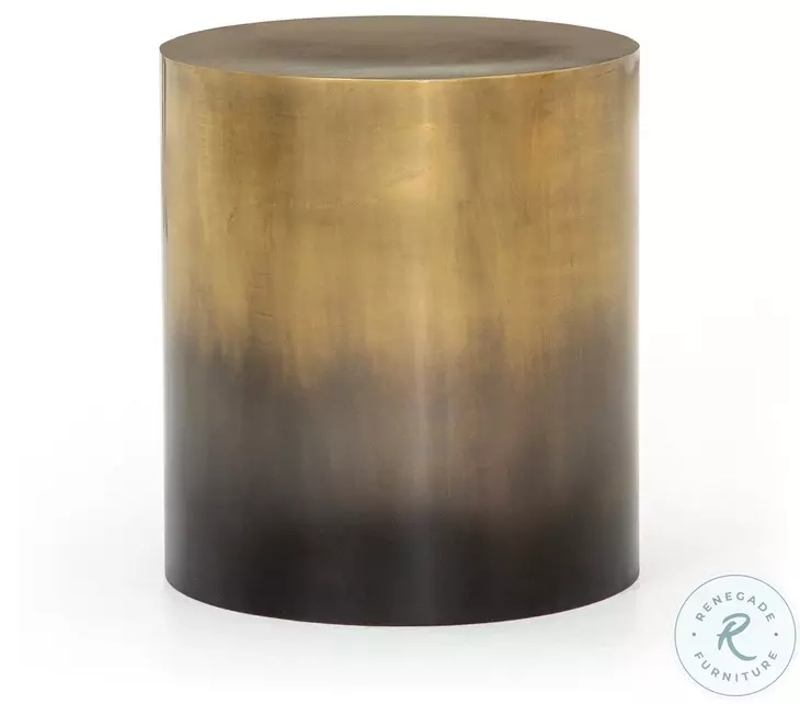 Cameron Ombre Antique Brass End Table