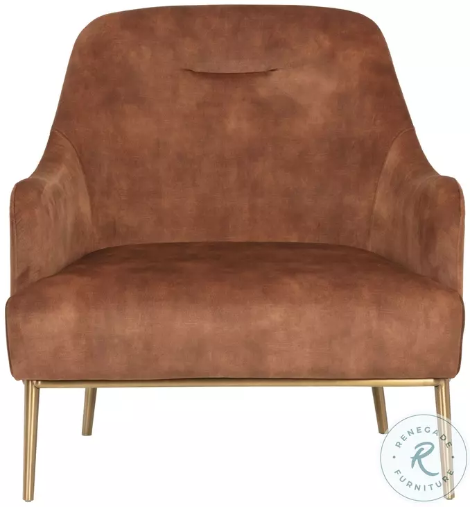 Cameron Nono Rust Fabric Lounge Chair