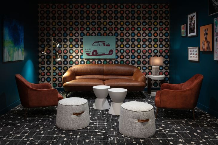 Cameron Nono Rust Fabric Lounge Chair