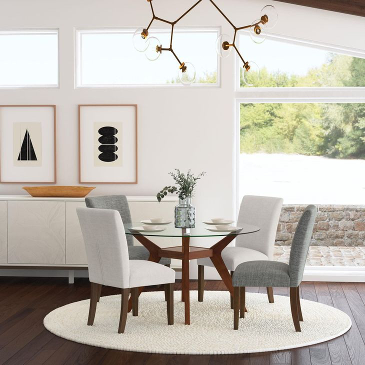 Cantley Beige Upholstered Dining Side Chair Set of 2