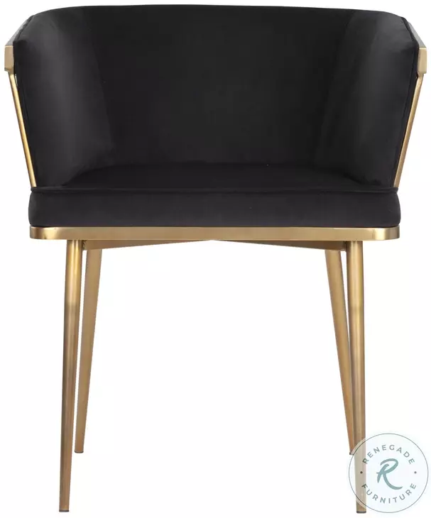 Abbington Black Fabric Caily Dining Armchair