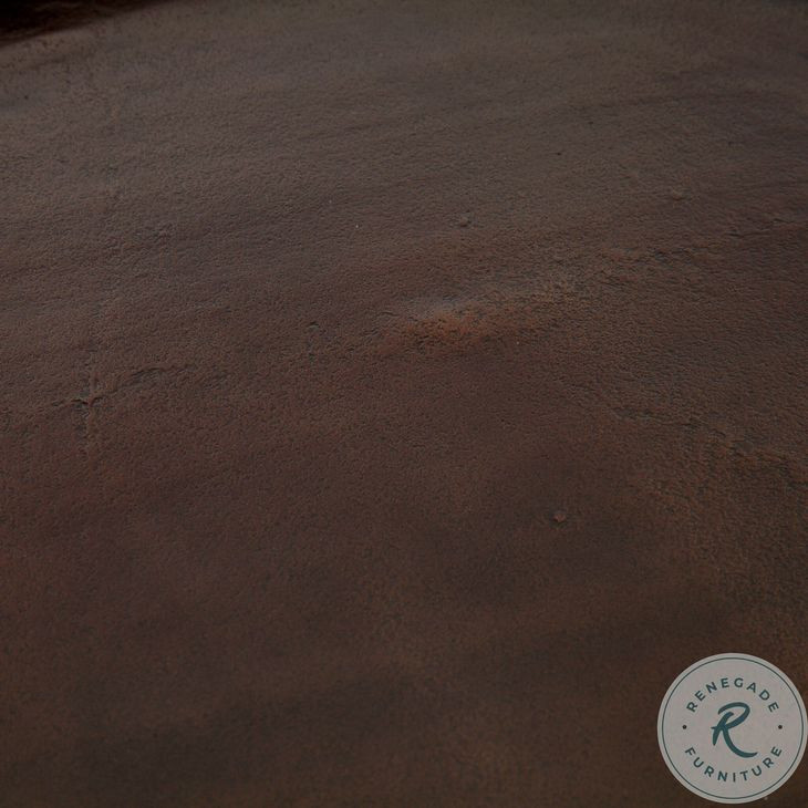 Schmidt Antique Rust Round Accent Table