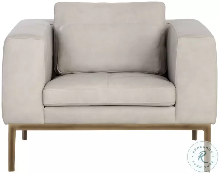 Burr Bali Bone Leather Arm Chair