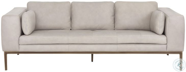 Burr Bali Bone Leather Sofa
