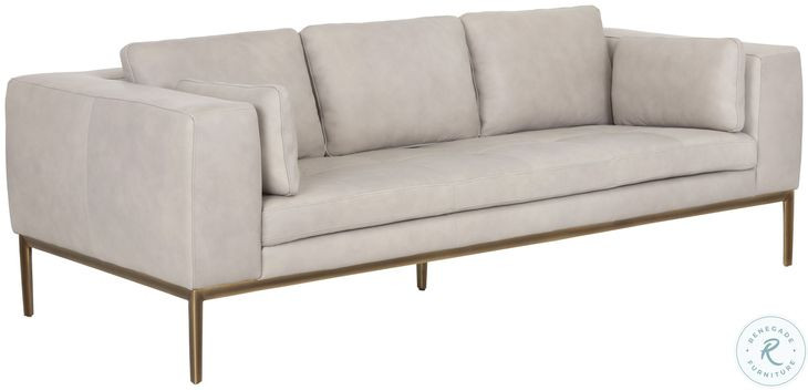 Burr Bali Bone Leather Sofa