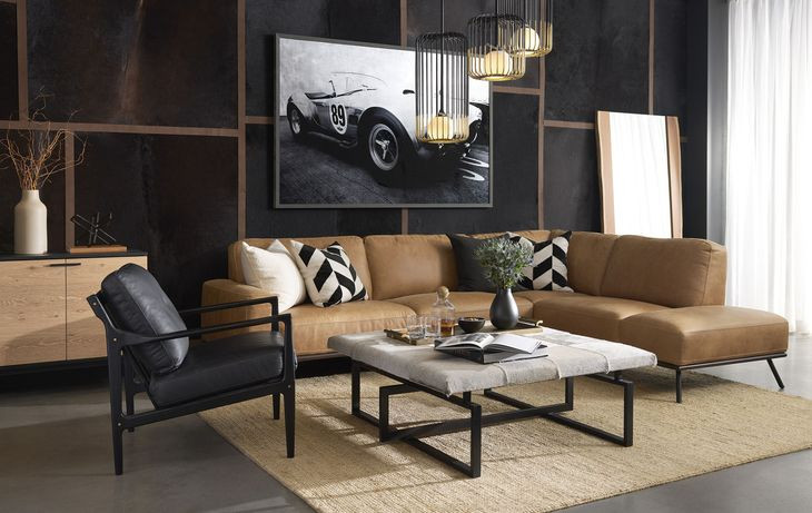 Gilmore Black Leather Lounge Chair