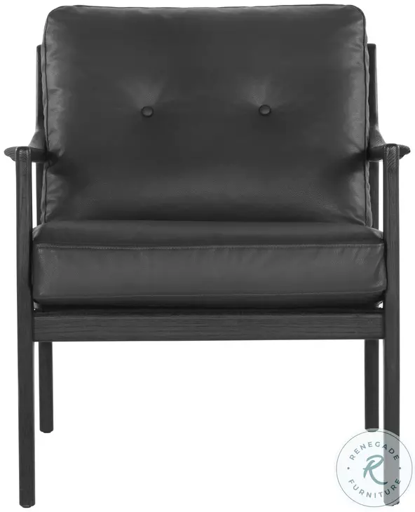 Gilmore Black Leather Lounge Chair
