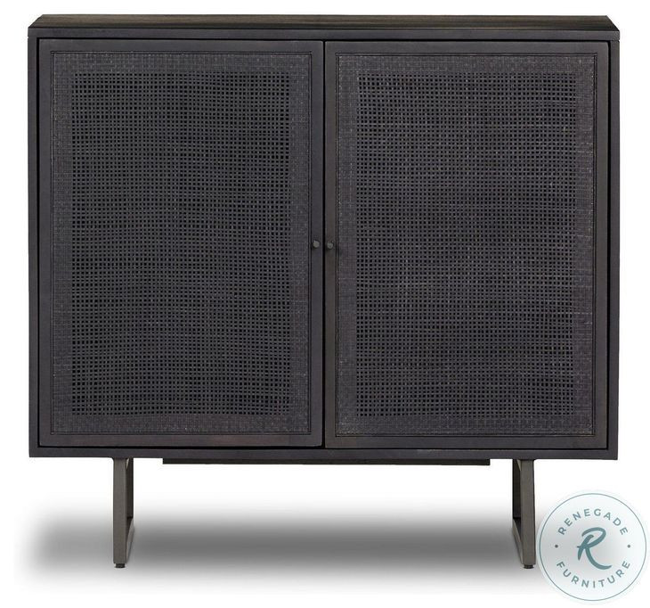 Carmel Black Wash Small 2 Door Cabinet