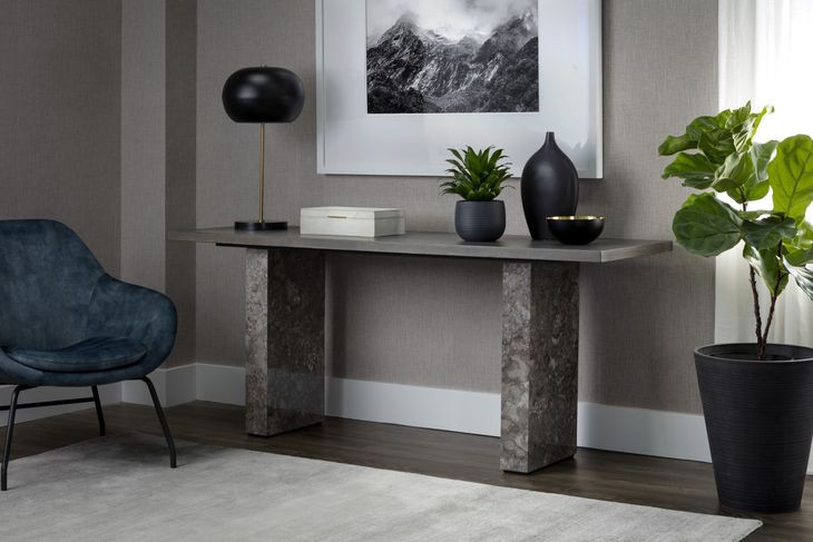 Rebel Charcoal Grey Console Table