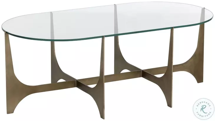 Juliane Antique Brass Coffee Table