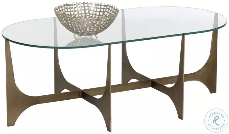 Juliane Antique Brass Coffee Table
