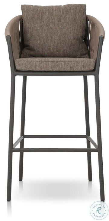 Porto Ellor Brown Outdoor Bar Stool