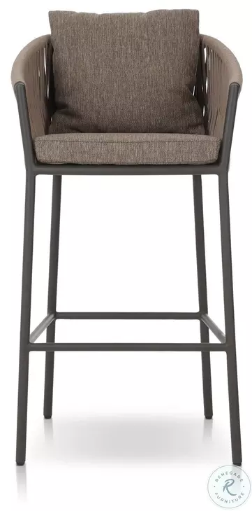 Porto Ellor Brown Outdoor Bar Stool