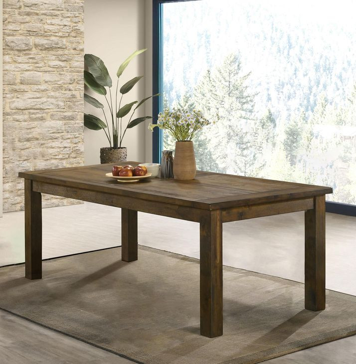 Coleman Rustic Golden Brown Rectangular Dining Table