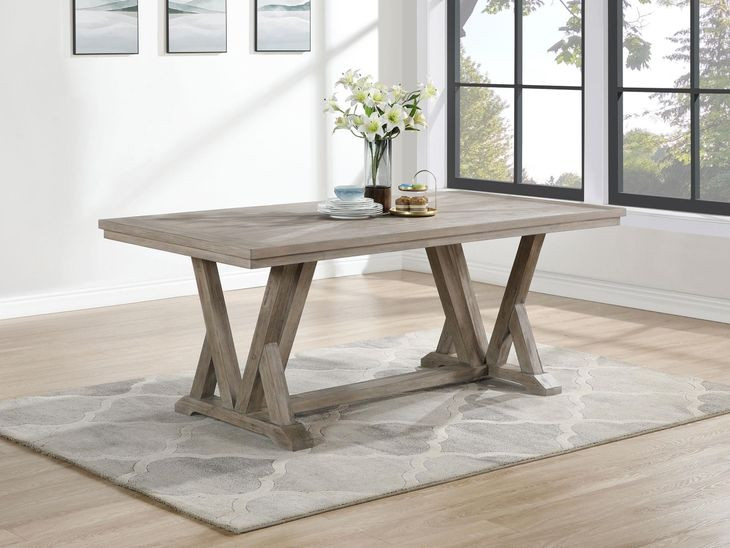 Cornelia Coastal Gray 82" Rectangular Dining Table