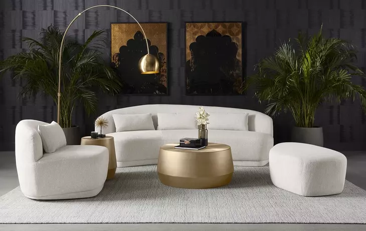 Soraya Dove Cream Living Room Set