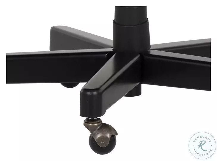 Hubert Tobacco Tan Faux Leather Adjustable Office Chair