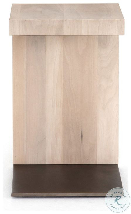 Hudson Ashen Walnut And Gunmetal C End Table