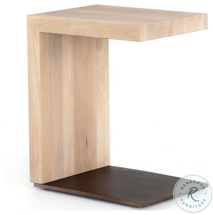 Hudson Ashen Walnut And Gunmetal C End Table