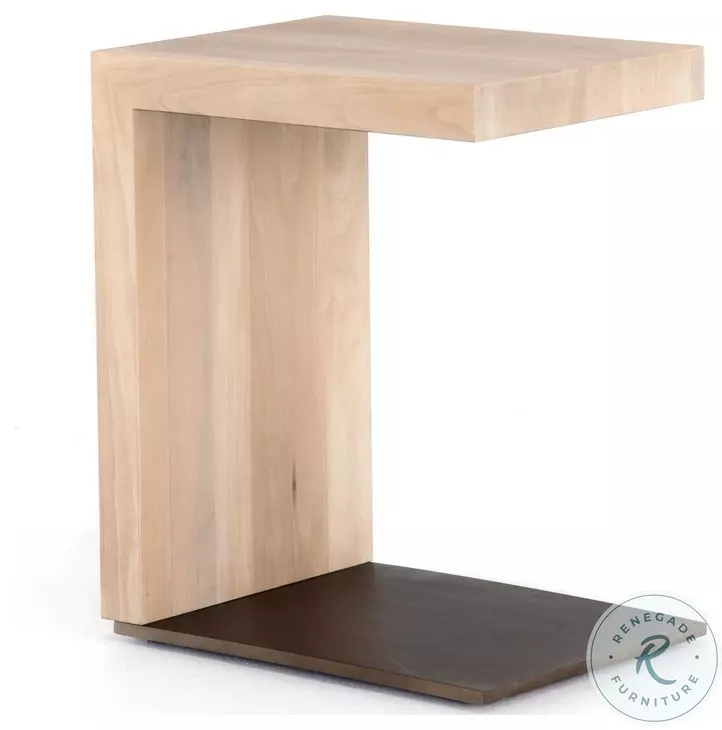 Hudson Ashen Walnut And Gunmetal C End Table
