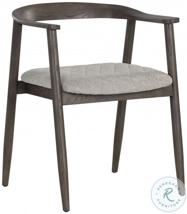 Jeremy Belfast Heather Grey Fabric Dining Armchair