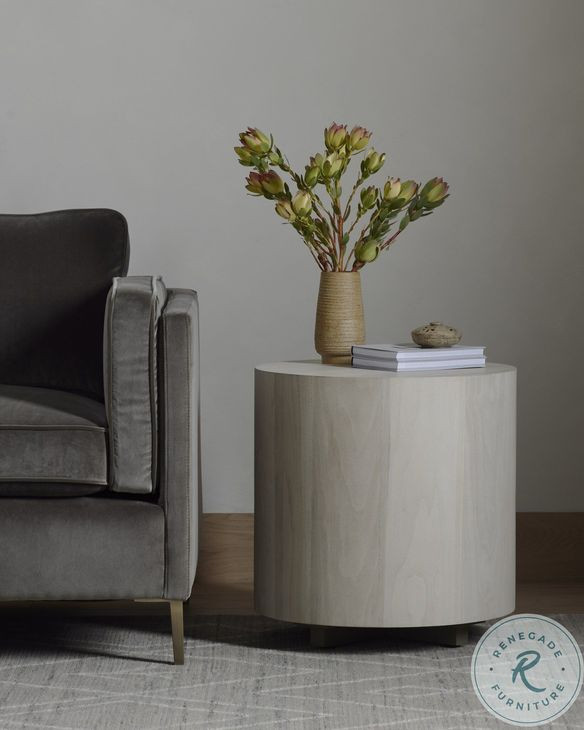 Hudson Ashen Walnut Round End Table