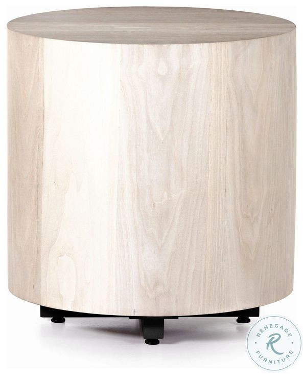 Hudson Ashen Walnut Round End Table