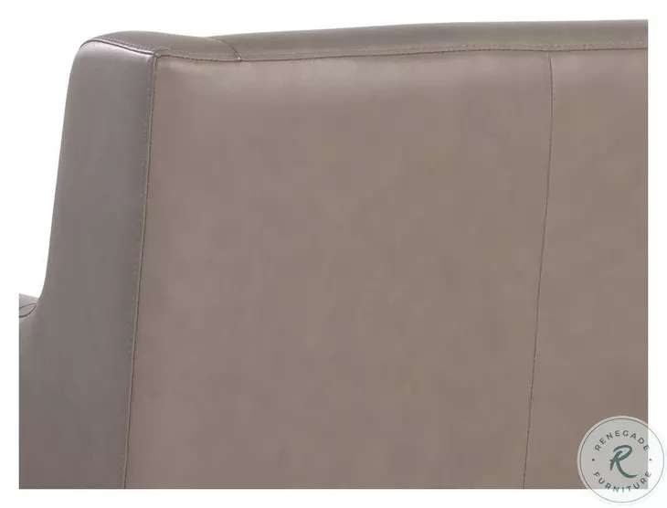 Talula Alpine Grey Leather Lounge Chair