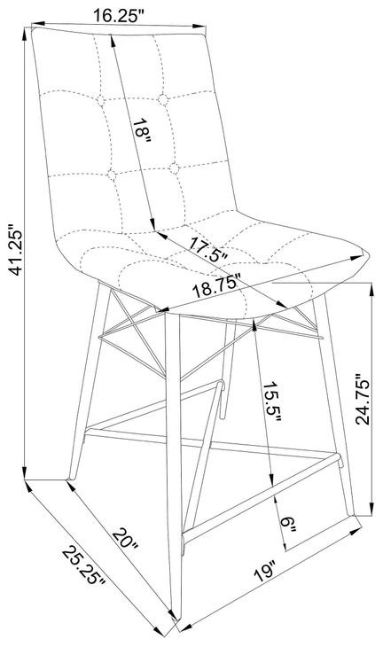 Rennes Brown And Gunmetal Counter Height Stool Set Of 2
