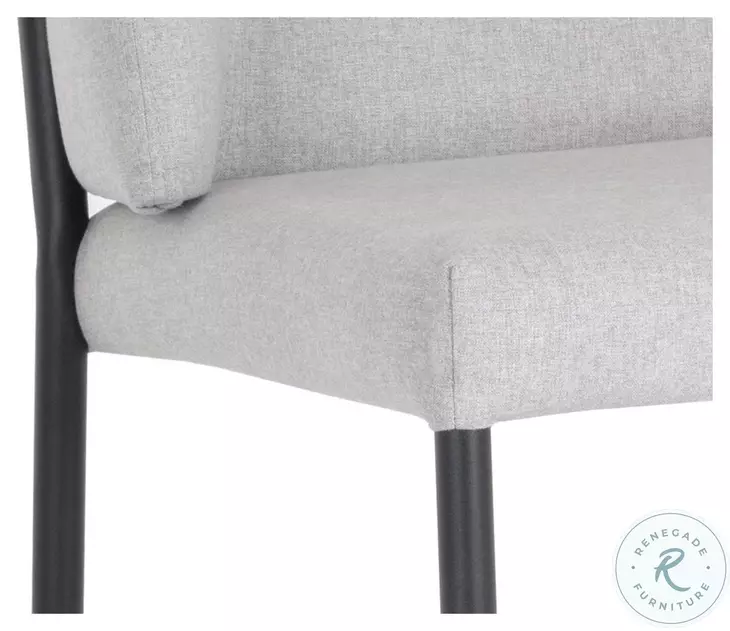 Alistair Light Grey And Bravo Cognac Counter Height Stool Set of 2