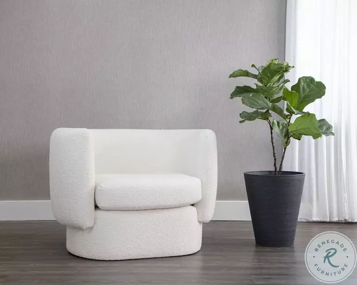 Valence Maya White Arm Chair