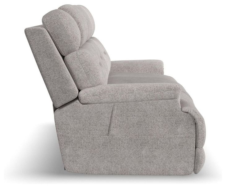 Zecliner Zofa Dove Gray Performance Fabric 87" Zero Gravity Power Reclining Sofa with USB Charging and LED