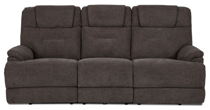 Zecliner Zofa Umber Performance Fabric 87" Zero Gravity Power Sleep Reclining Sofa with USB Charging and LED
