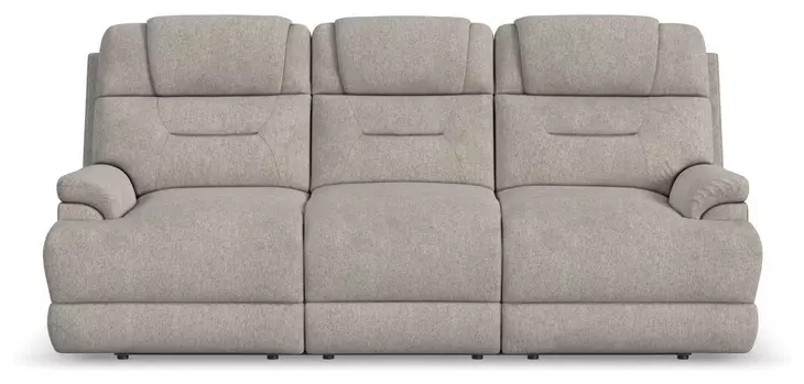 Zecliner Zofa Shell Performance Fabric 87" Zero Gravity Power Sleep Reclining Sofa with USB Charging and LED