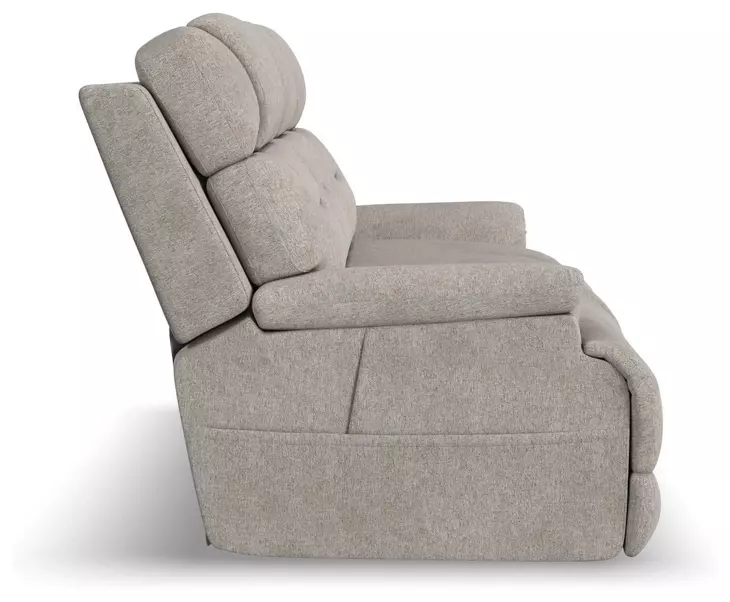 Zecliner Zofa Shell Performance Fabric 87" Zero Gravity Power Sleep Reclining Sofa with USB Charging and LED