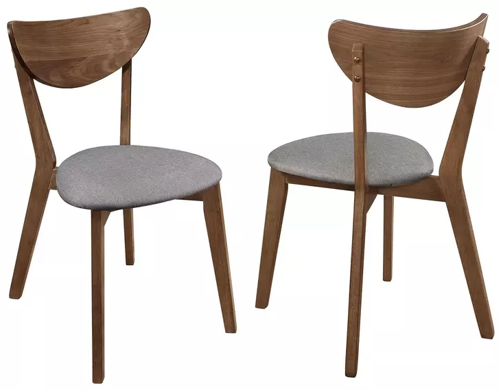 Alfredo Natural Walnut Side Chair Set Of 2