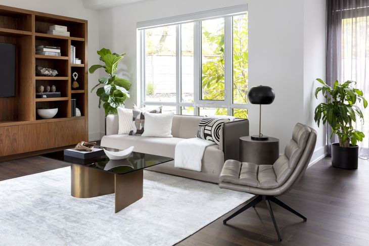 Bernaby Gunmetal And Black End Table