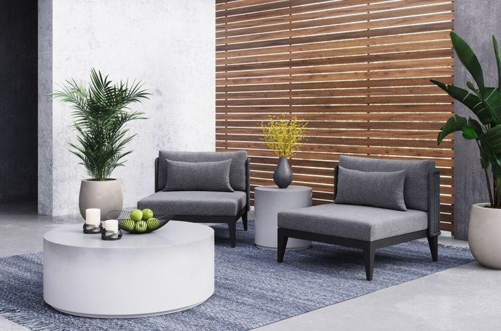 Perfetti Gray And White Occasional Table Set